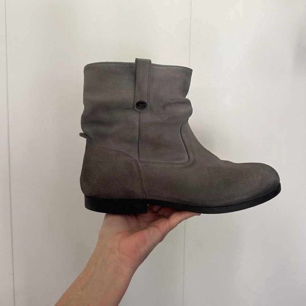 Birkenstock Sarina Grey Suede Slouch Ankle Boots Womens 40 US 9-9.5